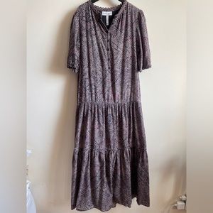 Apiece Apart Purple Patterned Maxi Dress